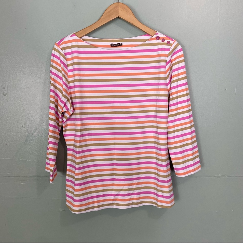 J McLaughlin Wavesong Catalina Cloth Striped Top Multi Color XL